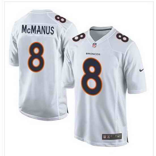 Nike Broncos #8 Brandon McManus White Mens Stitched NFL Game Event Jersey